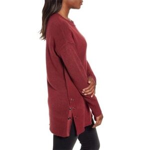 Caslon Women's Side Snap Tunic Sweater